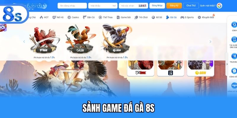 Sảnh game đá gà 8S