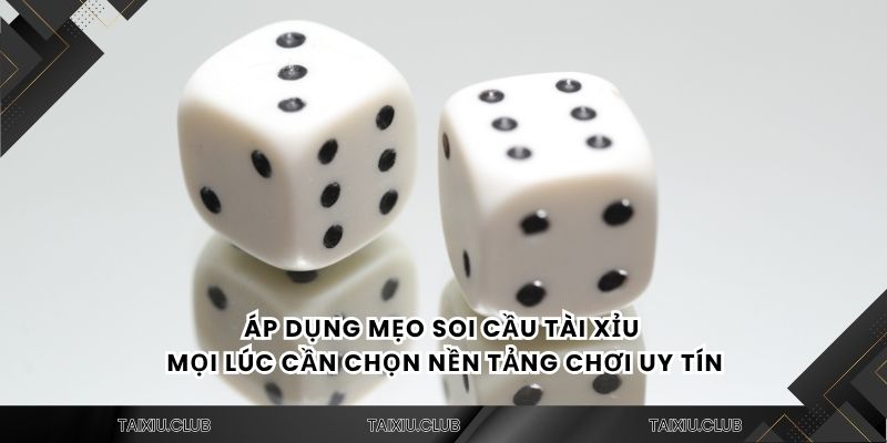 Áp dụng mẹo soi cầu tài xỉu mọi lúc cần chọn nền tảng chơi uy tín